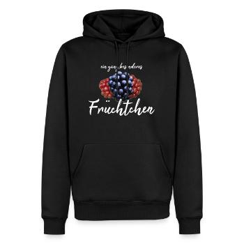 Früchtchen frech - Männer Premium Bio Hoodie - Schwarz - Vorne - Nico (187cm)