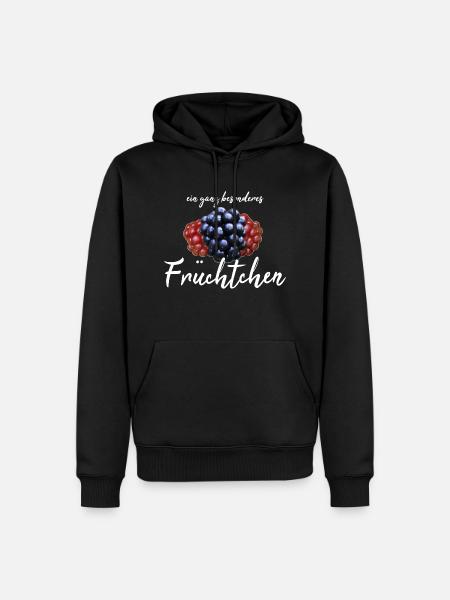 Früchtchen frech - Männer Premium Bio Hoodie - Schwarz