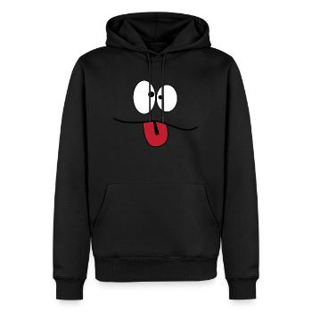 Tête de fou - Sweat à capuche Premium bio Homme - noir - Devant - Nico (187cm)