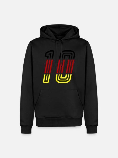 10 Zahl symbol Germany - Männer Premium Bio Hoodie - Schwarz