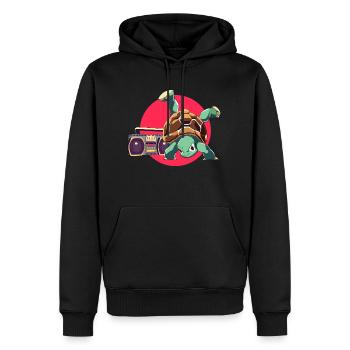 Breakdance Schildkröte Loco Animal Squad - Männer Premium Bio Hoodie - Schwarz - Vorne - Nico (187cm)