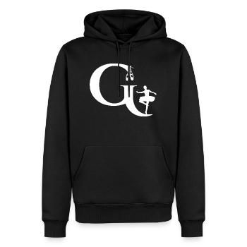 Buchstabe g Ballerina - Männer Premium Bio Hoodie - Schwarz - Vorne - Nico (187cm)