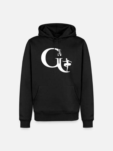 Buchstabe g Ballerina - Männer Premium Bio Hoodie - Schwarz