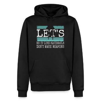 present quote present idea statement happy - Männer Premium Bio Hoodie - Schwarz - Vorne - Nico (187cm)