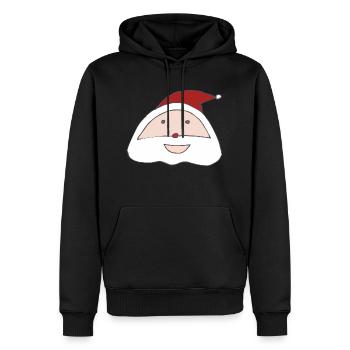 Père Noël - Sweat à capuche Premium bio Homme - noir - Devant - Nico (187cm)