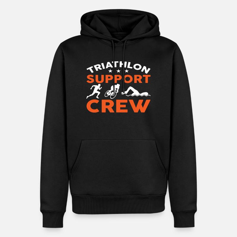 Triathlon Support Crew - Männer Premium Bio Hoodie - Schwarz