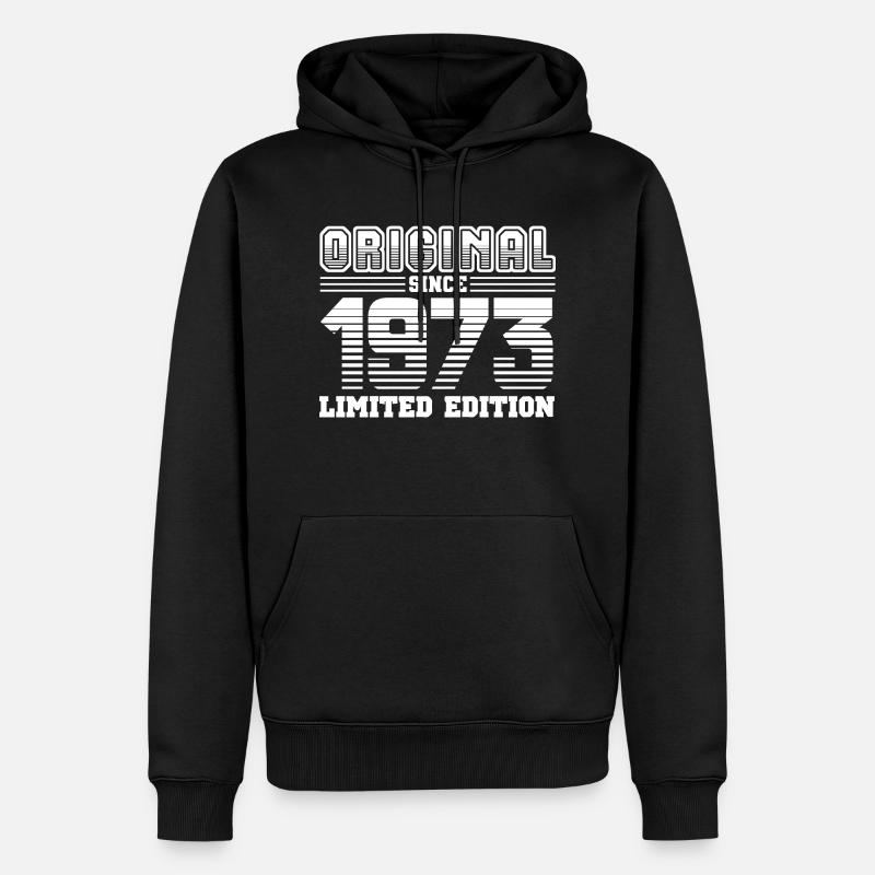1973 - Sweat à capuche Premium bio Homme - noir