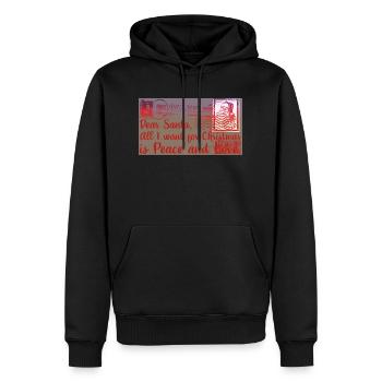 Weihnachten Weihnachtsmann Nikolaus Frech - Männer Premium Bio Hoodie - Schwarz - Vorne - Nico (187cm)