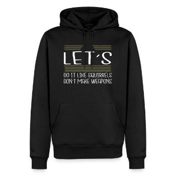 peace movement present idea bday child quote - Männer Premium Bio Hoodie - Schwarz - Vorne - Nico (187cm)