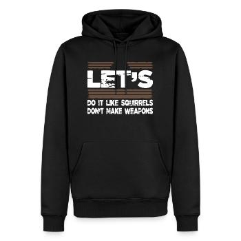 happy birthday present idea hippie love - Männer Premium Bio Hoodie - Schwarz - Vorne - Nico (187cm)