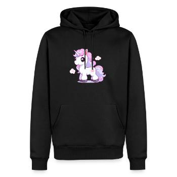Hübsches Einhorn - Männer Premium Bio Hoodie - Schwarz - Vorne - Nico (187cm)