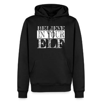 baby christmas tree computer animal jokes - Männer Premium Bio Hoodie - Schwarz - Vorne - Nico (187cm)