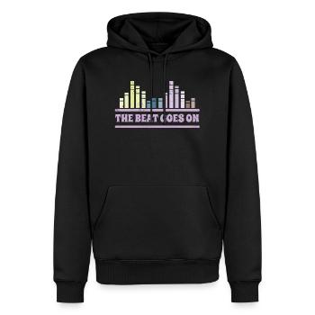 The Beat goes on DJ Musiker Equalizer - Männer Premium Bio Hoodie - Schwarz - Vorne - Nico (187cm)