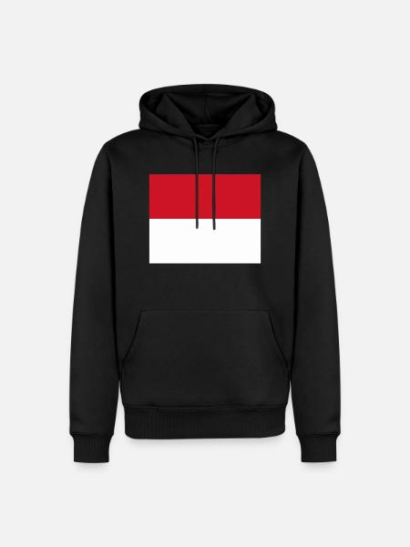 Monaco flag / Drapeau Monaco - Men’s Premium Organic Hoodie - black