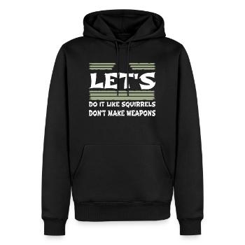 peace symbol dove of peace gift idea 1960s quote - Männer Premium Bio Hoodie - Schwarz - Vorne - Nico (187cm)