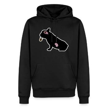 Chien Silhouette - Sweat à capuche Premium bio Homme - noir - Devant - Nico (187cm)