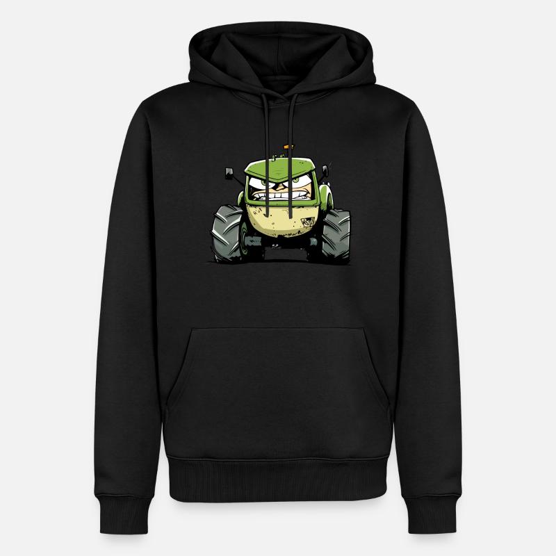 Wütender Traktor Nr. 4 - Männer Premium Bio Hoodie - Schwarz