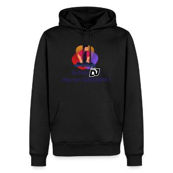 Je Suis DJ Pas ton JUKEBOX - Sweat à capuche Premium bio Homme - noir - Devant - Nico (187cm)