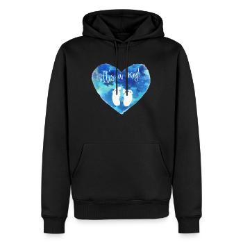Baby Boy Aufkleber Auto Geburt Geschenk - Männer Premium Bio Hoodie - Schwarz - Vorne - Nico (187cm)