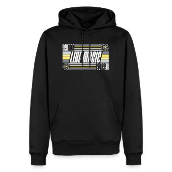 La science comme de la magie, mais un vrai professeur scientifique - Sweat à capuche Premium bio Homme - noir - Devant - Nico (187cm)