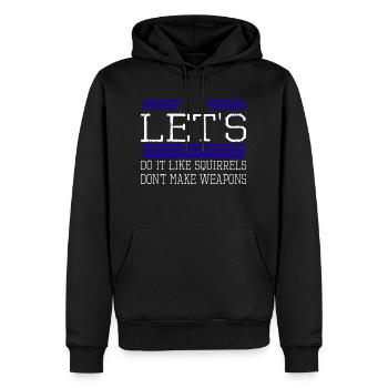 birthday present statement peace movement happy - Männer Premium Bio Hoodie - Schwarz - Vorne - Nico (187cm)