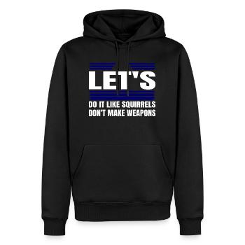 contre-culture présent geek blagues impressionnant fierté - Sweat à capuche Premium bio Homme - noir - Devant - Nico (187cm)