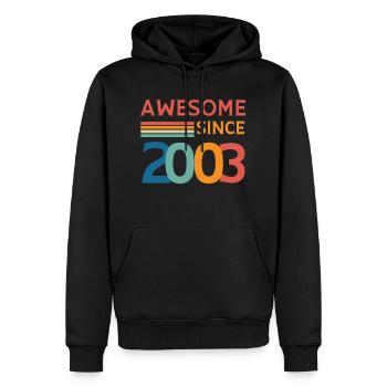 Großartig seit 2003 - Männer Premium Bio Hoodie - Schwarz - Vorne - Nico (187cm)