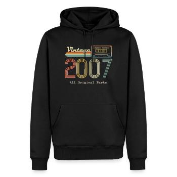 2007 Original 2007 Vintage Vintage Retro Jahrestag - Männer Premium Bio Hoodie - Schwarz - Vorne - Nico (187cm)