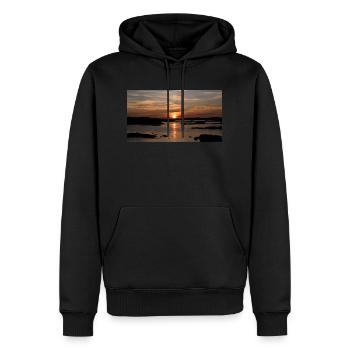A Glorious Sunset Over Fidden Beach - Men’s Premium Organic Hoodie - black - Front - Nico (187cm)