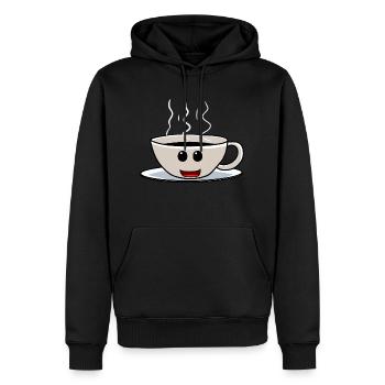 Good Morning Coffee Caféine Tasse à café conviviale - Sweat à capuche Premium bio Homme - noir - Devant - Nico (187cm)