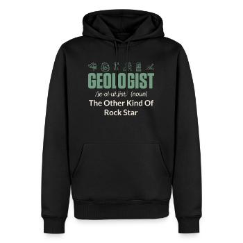 Geologist Noun Rock Collector Geology - Männer Premium Bio Hoodie - Schwarz - Vorne - Nico (187cm)