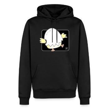Vogel koreanisch - japanischer Stil 01 - Männer Premium Bio Hoodie - Schwarz - Vorne - Nico (187cm)