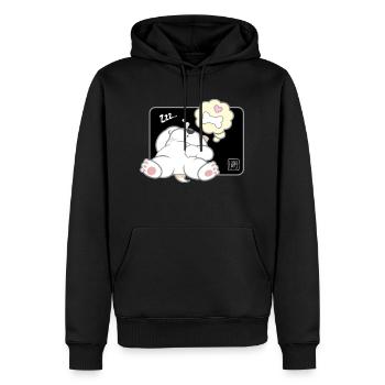 Hund koreanisch - japanischer Stil 11 - Männer Premium Bio Hoodie - Schwarz - Vorne - Nico (187cm)