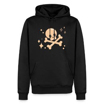 Süßer Totenkopf Pink Halloween Pinkoween - Männer Premium Bio Hoodie - Schwarz - Vorne - Nico (187cm)