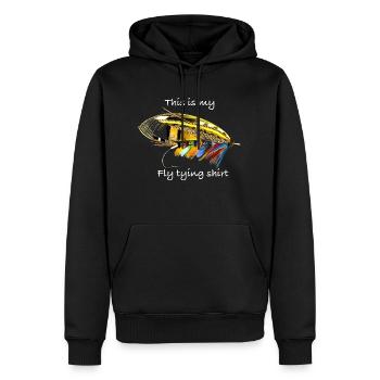 C’est mon t-shirt de montage de mouches Ghost Fly No1 - Sweat à capuche Premium bio Homme - noir - Devant - Nico (187cm)