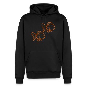 Goldfische - Männer Premium Bio Hoodie - Schwarz - Vorne - Nico (187cm)