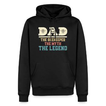Dad The Beekeeper The Myth The Legend Beekeeping A - Männer Premium Bio Hoodie - Schwarz - Vorne - Nico (187cm)