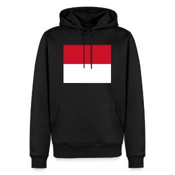 Monaco - Sweat à capuche Premium bio Homme - noir - Devant - Nico (187cm)