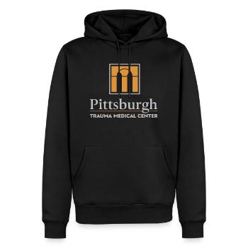 The Pittsburgh Trauma Medical Center - Men’s Premium Organic Hoodie - black - Front - Nico (187cm)