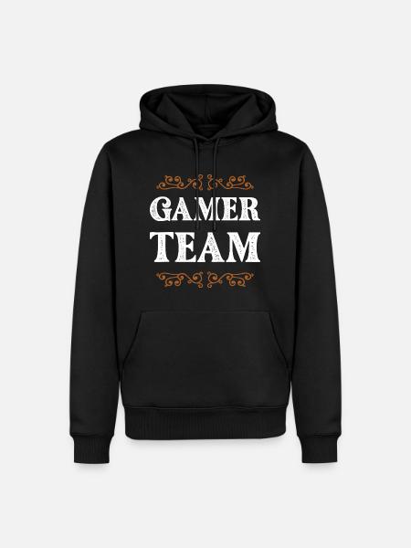 Gamer Crew - Männer Premium Bio Hoodie - Schwarz