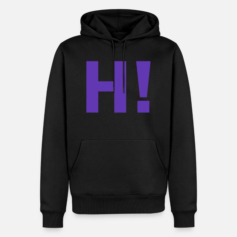 H point d'exclamation - Sweat à capuche Premium bio Homme - noir