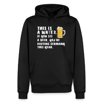 Bier Deutschland Reise Urlaub - Männer Premium Bio Hoodie - Schwarz - Vorne - Nico (187cm)