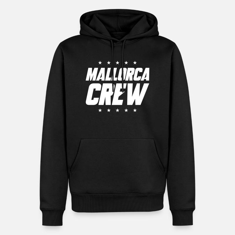 Mallorca Crew - Männer Premium Bio Hoodie - Schwarz