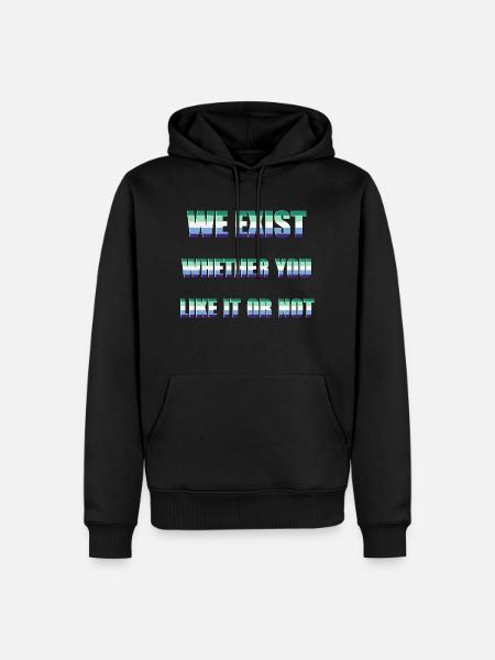 We Exist - Gay Men Flag - Men’s Premium Organic Hoodie - black