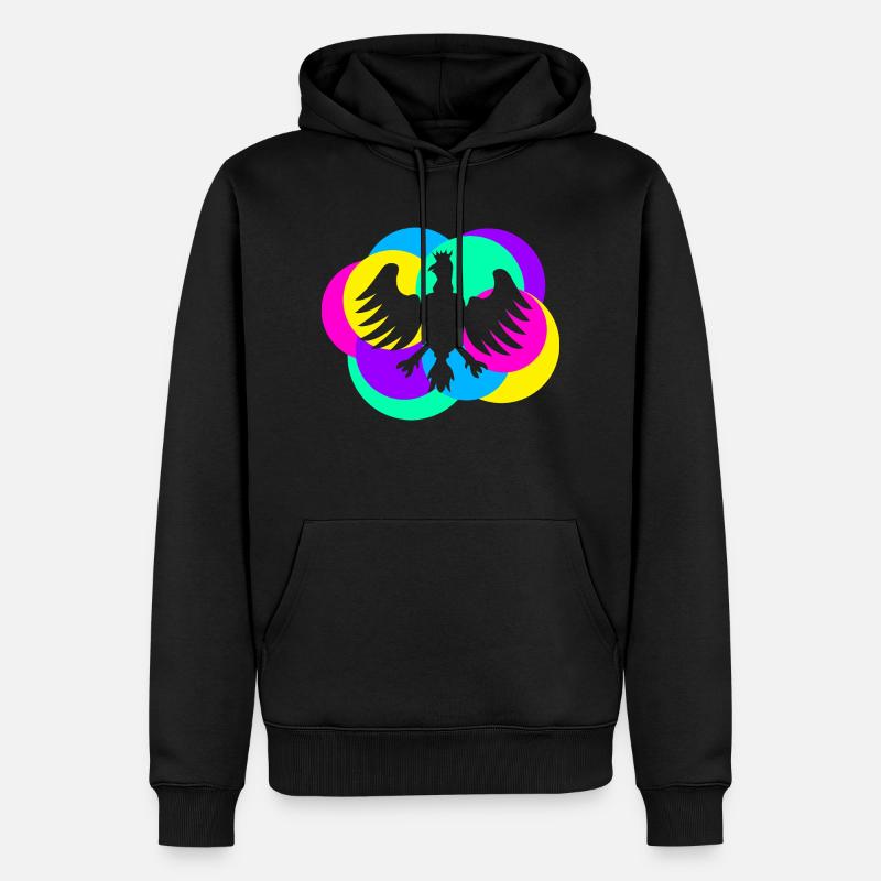 Schützenfest Vogel bunt - Männer Premium Bio Hoodie - Schwarz
