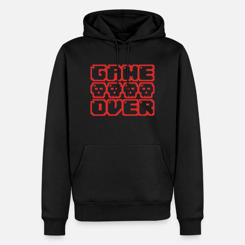 game over - Männer Premium Bio Hoodie - Schwarz