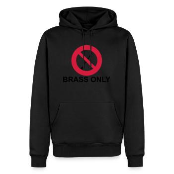 Brass Only - Sweat à capuche Premium bio Homme - noir - Devant - Nico (187cm)