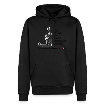 Cat angels - Men’s Premium Organic Hoodie - black - Front - Nico (187cm)