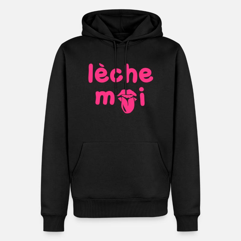 leche oder Sie wollen mich - Männer Premium Bio Hoodie - Schwarz