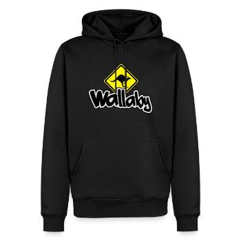 Kangaroo__V006 - Sweat à capuche Premium bio Homme - noir - Devant - Nico (187cm)